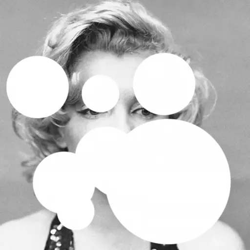 Damaged photo with missing parts